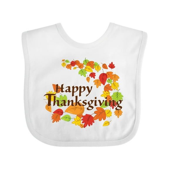 Inktastic Happy Thanksgiving Boys or Girls Baby Bib