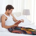 thumbnail image 5 of Hirioo Abstract Pattern Penguin for Men's PJ Pajama Pants Sleep Pants Men's Home Trousers with Pockets,S-3XL-Small, 5 of 6