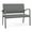 Gray, variant on Newport Reception Waiting 2-Seat Loveseat / Charcoal Steel / Navy Blue