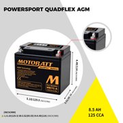 MB7CA Motobatt 12V AGM Battery 135 CCA 9.5AH