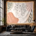 thumbnail image 5 of Line Face Upper with Chest Profile Facing Slightly, Nostalgic Vintage for Botanical Art Lovers, Botanical Wall Art, Valentine'S Day Gift, Tapestry Wall Hanging for Bedroom and Dorm, 5 of 6