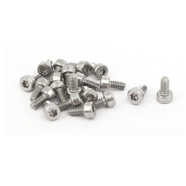 Unique Bargains M2x4mm T6 Torx Drive 304 Acier Inoxydable Tête de Prise Torx Vis 20pcs