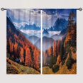 thumbnail image 2 of 36 Inch Kitchen Curtains Beige and Orange Abstract Art Window Curtains and Valances Set of 3, White Modern Art Background Short Tier Curtain, Vintage Small Kitchen Decor, 2 of 6