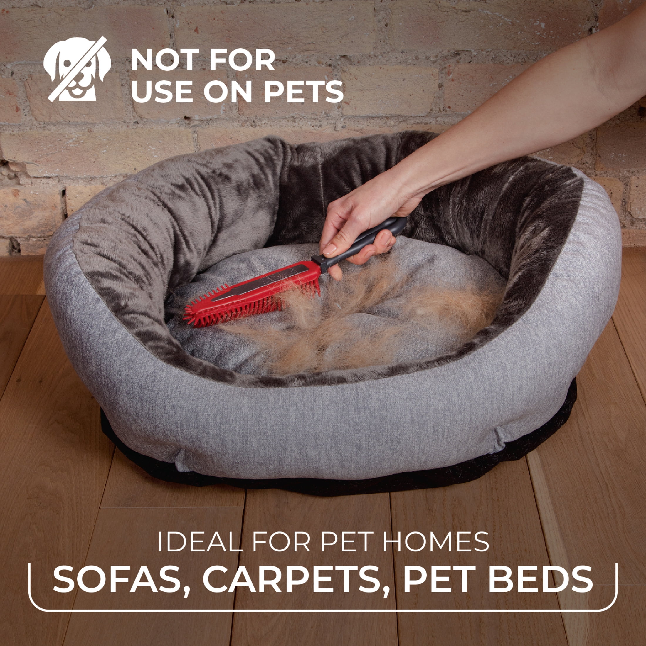 O-Cedar Pet Pro Reusable Pet Hair Remover Brush for Furniture, Carpets, Pet Beds & Car Interiors
