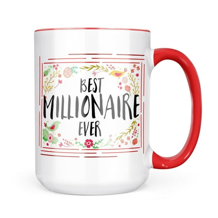 

Neonblond Happy Floral Border Millionaire Mug gift for Coffee Tea lovers