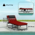 thumbnail image 3 of Outsunny Fauteuil de Jardin Pliant avec Coussin, Inclinable, Rouge Bordeaux, 3 of 10