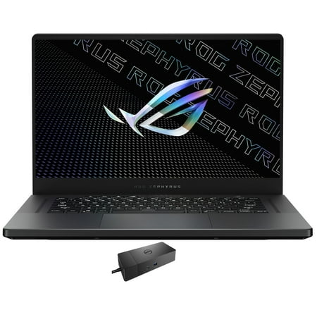 ASUS ROG Zephyrus G15 Gaming/Entertainment Laptop (AMD Ryzen 9 5900HS 8-Core, 15.6in 165Hz 2K Quad HD (2560x1440), NVIDIA RTX 3060, 40GB RAM, Win 11 Home) with WD19S 180W Dock