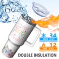 thumbnail image 3 of Sister Forever Gift - 40oz Insulated Tumbler with Handle and Straw, Stainless Steel Cup, Amazing Birthday Christmas Present for Soul Sister, BFF, Bestie, Best Friends, 3 of 5