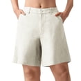 thumbnail image 2 of Ovticza Bermudas pour Femmes Séchage Rapide Légers Shorts en Lin Golf Randonnée Voyage Shorts Beige 4TG, 2 of 5