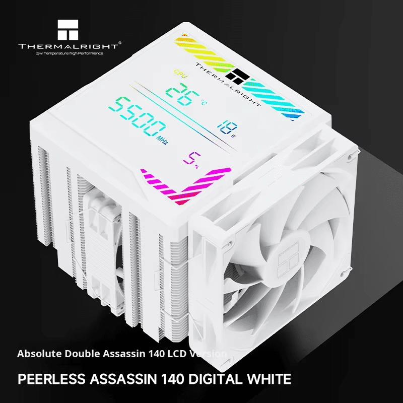 Thermalright Peerless Assassin 140 Digital WHITE CPU Air Cooler,Air Cooler Radiator,Fit AMD:AM5IAM4 INTEL:LGA:1851/1700/115X/1200/2011  SQUARE/2066