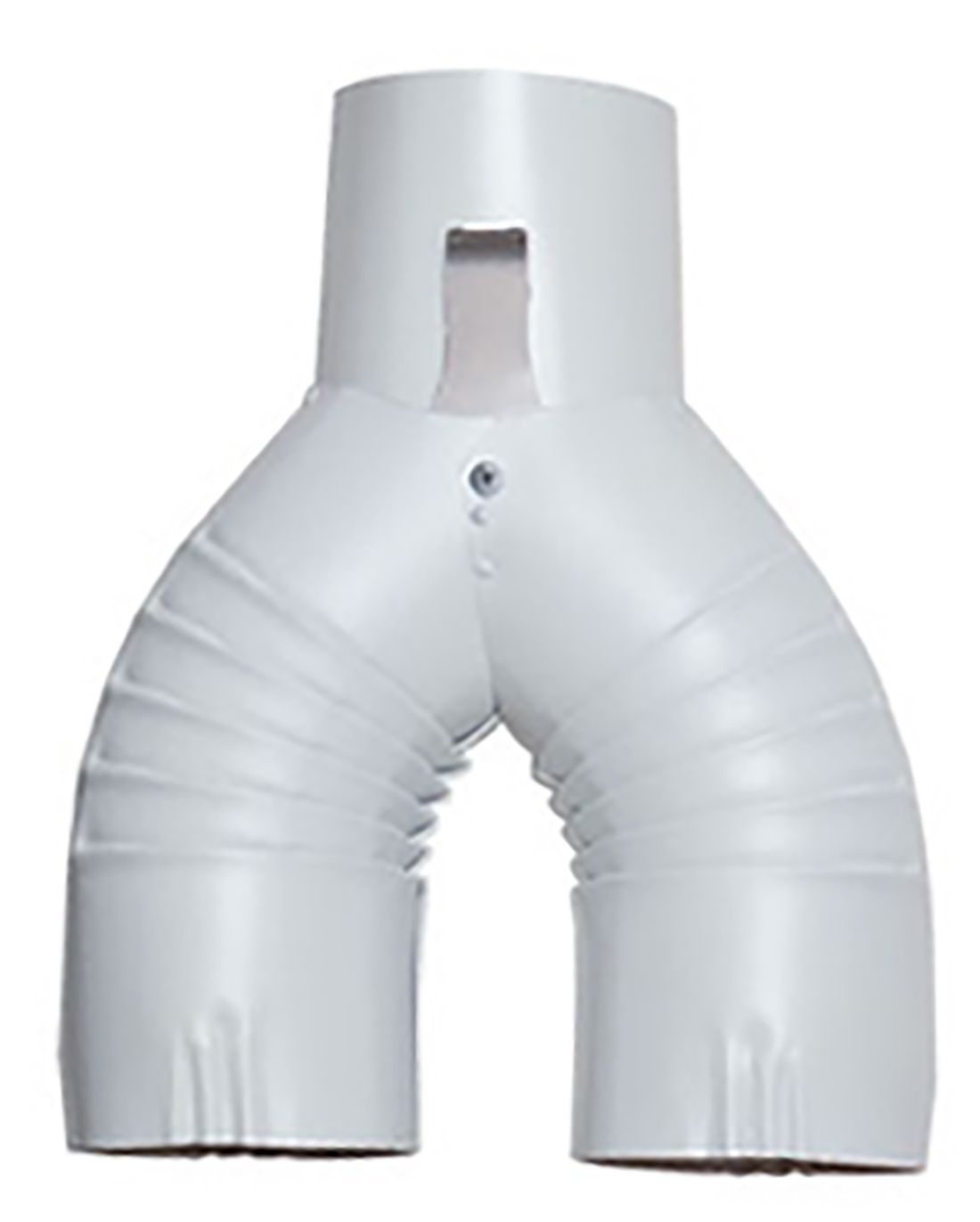 4 inch Round Downspout Diverter / Splitter, Aluminum, White