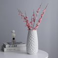 thumbnail image 3 of Jarrón artístico multiusos con flores, decoración versátil para la entrada de la mesa de noche, cerámica de alta calidad con embalaje seguro (blanco, 12,4 x 25,5 x 7,5 cm), 3 of 5