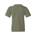 thumbnail image 3 of Youth Heavy Cotton Multi Color T-Shirt Color Military Green Small Size, 3 of 4