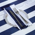thumbnail image 5 of BalsaCircle 100 Pieces Navy Blue White Stripes 20" x 20" Satin Table Napkins, 5 of 8