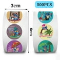 thumbnail image 2 of 500PCS Stitch Stickers 10 Styles Sticker Rolls Cartoon Stickers Party Vinyl Stickers(500 Per Roll), 2 of 3