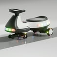 thumbnail image 6 of 12V Kids Electric Wiggle Car, Battery Powered Ride On Toy with LED Lights and Music, White+Black, 6 of 6