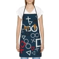 thumbnail image 3 of Fuzoiu Navy Blue Geometric Print Kitchen Cooking Aprons,Kitchen Cooking BBQ Aprons,Chef Apron with 2 Pockets for Men Women,Art Aprons for Painting Pottery Ceramics, 3 of 7