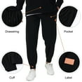 thumbnail image 5 of Taigaofy Mens Sweatpants Elastic Waist Drawstring Baggy Tapered Pants With Pockets Black L, 5 of 7