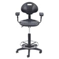 thumbnail image 4 of NPS 6700 Series 22-32" Modern Polyurethane Task Chair with Arms in Black, 4 of 13