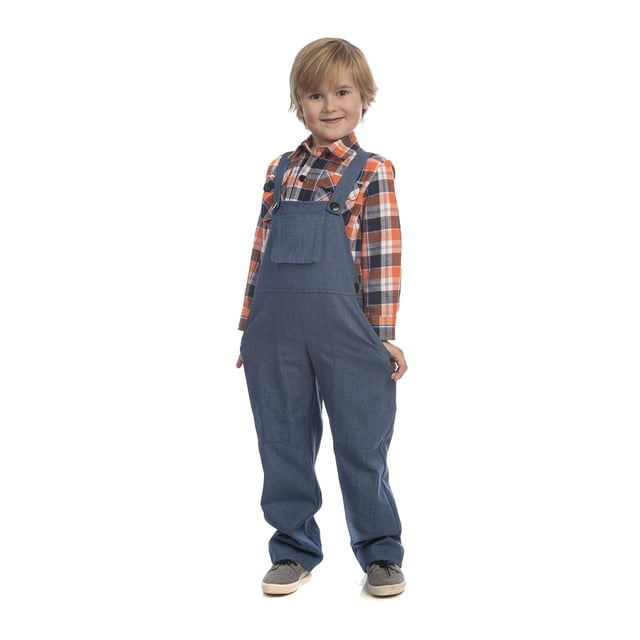 Costume Dress Up America Farmer para niños, overol y camisa