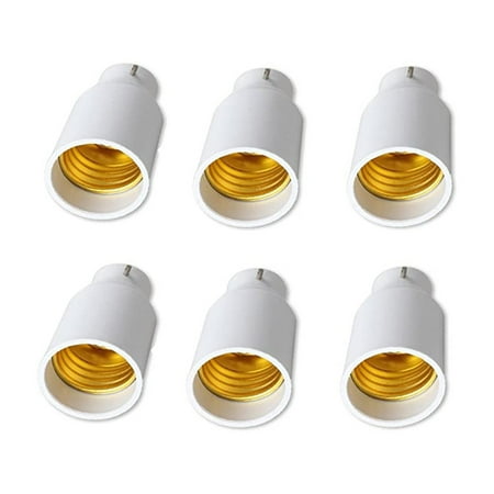 

Cuoff Home Decor B22 to E27 Bulb Adapters 6 Pack Lamp Holder Converter Base Bulb Socket Adapter Room Decor