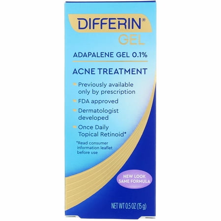 Differin Adapeline Gel 0.1% Acne Treatment  0.5 oz (2 Pack) (Bundle)