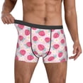 thumbnail image 2 of Kdxio Men's Boxer Briefs with Floral Strawberr Print - Comfortable and Breathable Underwear for Everyday Wear, 2 of 7