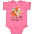thumbnail image 3 of Inktastic Aunt Loves Me Woodland Fox Boys or Girls Baby Bodysuit, 3 of 5