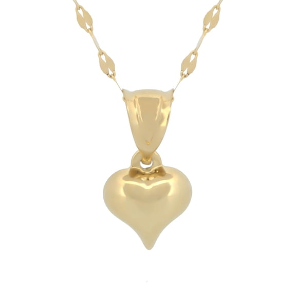 Cadena Gargantilla Dama Corazón 8 mm Oro 14k Sólido