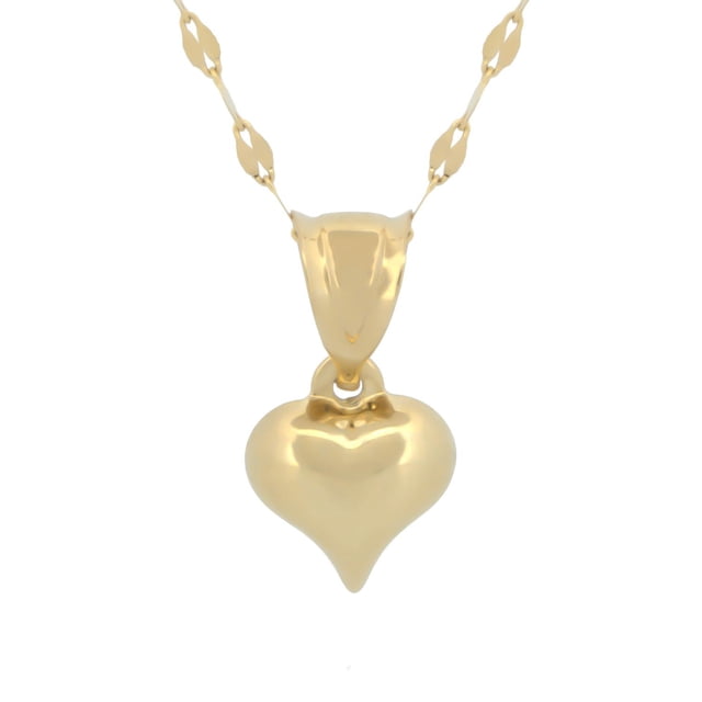 cadena gargantilla dama corazón 8 mm oro 14k sólido Gargantilla de mujer en oro amarillo 14k, cadena de 45 cm con eslabones planos decorativos y dije de corazón liso de 8 mm; peso total 1.3 g, fondo blanco, apta para regalo y también suele usarse como collar de diario por su tamaño compacto.