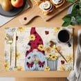 thumbnail image 2 of Gnomes Daisy Farmhouse Placemats Set of 8, Pastoral Vintage Garden Floral Placemats for Dining Table, Place Mats for Kitchen Tabletop, Waterproof Wipeable Dining Table Mats Set, 2 of 9