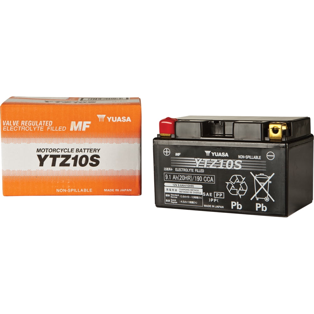 Yuasa YTZ10S Motorcycle ATV Powersports Battery Sealed VRLA AGM ...