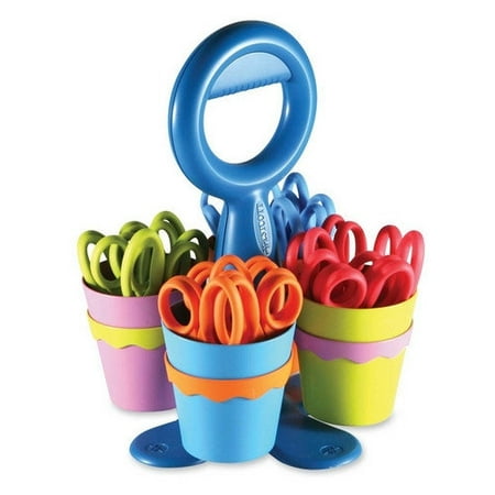 WESTCOTT School Scissor Caddy and 25 Kids Scissors with Microban