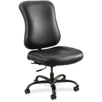 Safco Optimus Leather 400lb Big and Tall Chair in Black