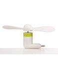 thumbnail image 3 of DreamWireless Home Travel Office Outdoor Two Leaves Handheld Micro USB Mini Cooler Fan For Phones Tablets - White, 3 of 7