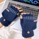 thumbnail image 1 of onlyliua ¡ Ofertas de Liquidación de Hoy Prime! Guantes Calefactables Usb, Manoplas Calefactables de Invierno, Guantes Calefactables de Media Mano con Lados Cálidos, Guantes Calefactables Usb para Es, 1 of 5