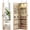 Light Oak, variant on Moccha Wall Door Armoire, Full Screen Cabinet for Bedroom, Lockable Cabinet, Organizer Storage with 2 LED Lights and 2 Drawers, Brown