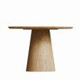 thumbnail image 5 of 43 inch Wooden circular dining table, modern minimalist round table, natural wood colored table, 5 of 12