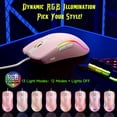 thumbnail image 4 of Memzuoix Gaming Mouse Wired with RGB Light, Computer Mouse Gaming, Adjustable DPI Up to 12800, Ergonomic, 6 Buttons（2Side Buttons）, Full Compatible, USB Wired White Gamer Mouse with Light, 4 of 8