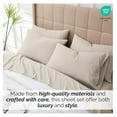 thumbnail image 4 of 6-Piece Extra Deep Pocket King Sheets Set, Hotel Collection King Size Bed Sheets with 21" Deep Pocket Fitted Sheet, Oversized Flat Sheet, XL Pillow Cases Set of 4, Bone, 4 of 9