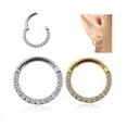 thumbnail image 4 of Rhinestones-Inlaid Seamless Ring – Multi-Functional Nose Ring, Earring & Body Piercing Hoop, 4 of 9