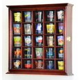thumbnail image 5 of 25 Shot Glass Shotglass Display Case Holder Cabinet Wall Rack (Walnut Finish), 5 of 6