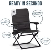 Timber Ridge SELA™ EZ-Fold Camping Chair, Portable Folding Outdoor Chair with Cup Holder & Carry Strap, Obsidian Peak