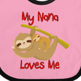 thumbnail image 4 of Inktastic My Nana Loves Me Sloth Boys or Girls Baby Bib, 4 of 4