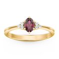 thumbnail image 2 of Birthstone Oval Ring with Shoulder Accents - Ruby (July), 2 of 5