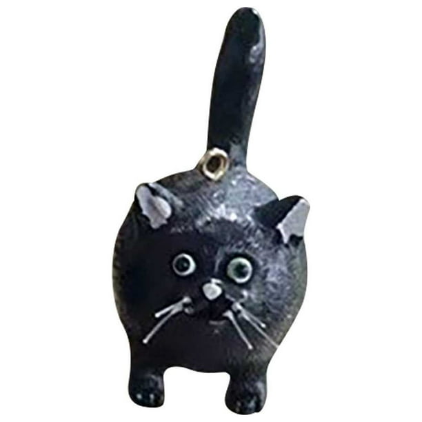 Ornamento Gato Cola Erizada Acrílico, Figura de Gato de Navidad, Adornos de Resina para Hogar, Dcoration Festiva, Colgante para Navidad, para Salón, Material Acrílico, Estilo Navideño, para
