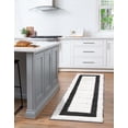 thumbnail image 5 of Unique Loom Chindi Jute Collection Area Rug (2' 2" x 6' 1" Runner White and Black/Black), 5 of 9