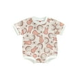 thumbnail image 1 of Bagilaanoe Newborn Baby Girl Boy Easter Rompers Print Short Sleeve Bodysuits 6M 12M 18M 24M Infant Casual One Piece Short Jumpsuit, 1 of 7