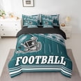 thumbnail image 2 of jejeloiu Football Game 7-Piece Twin Bedding Sets,Kids Ball Games Bedding Comforter Set For Rugby Boys Reversible, 2 of 8