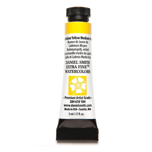 Pintura Daniel Smith, acuarela extrafina, color amarillo cadmio, 5 ml
